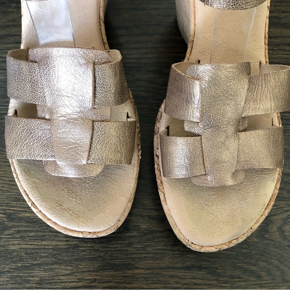 Korks by Kork Ease Gold Leather Wedge Sandal - Picture 4 of 10